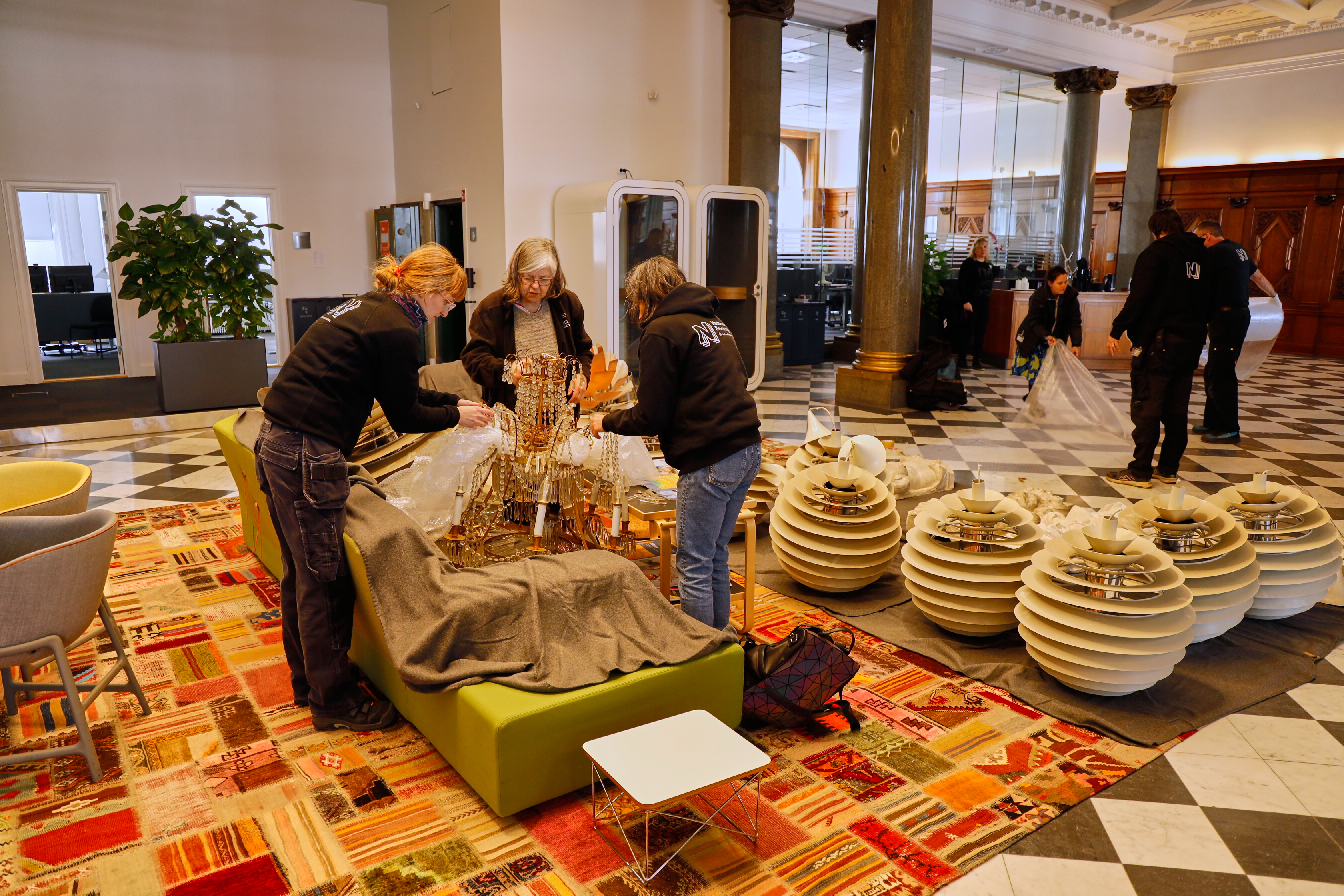 Børsen 12 4 24 Foto Roberto Fortuna, Nationalmuseet Indefra Lamper M.M.