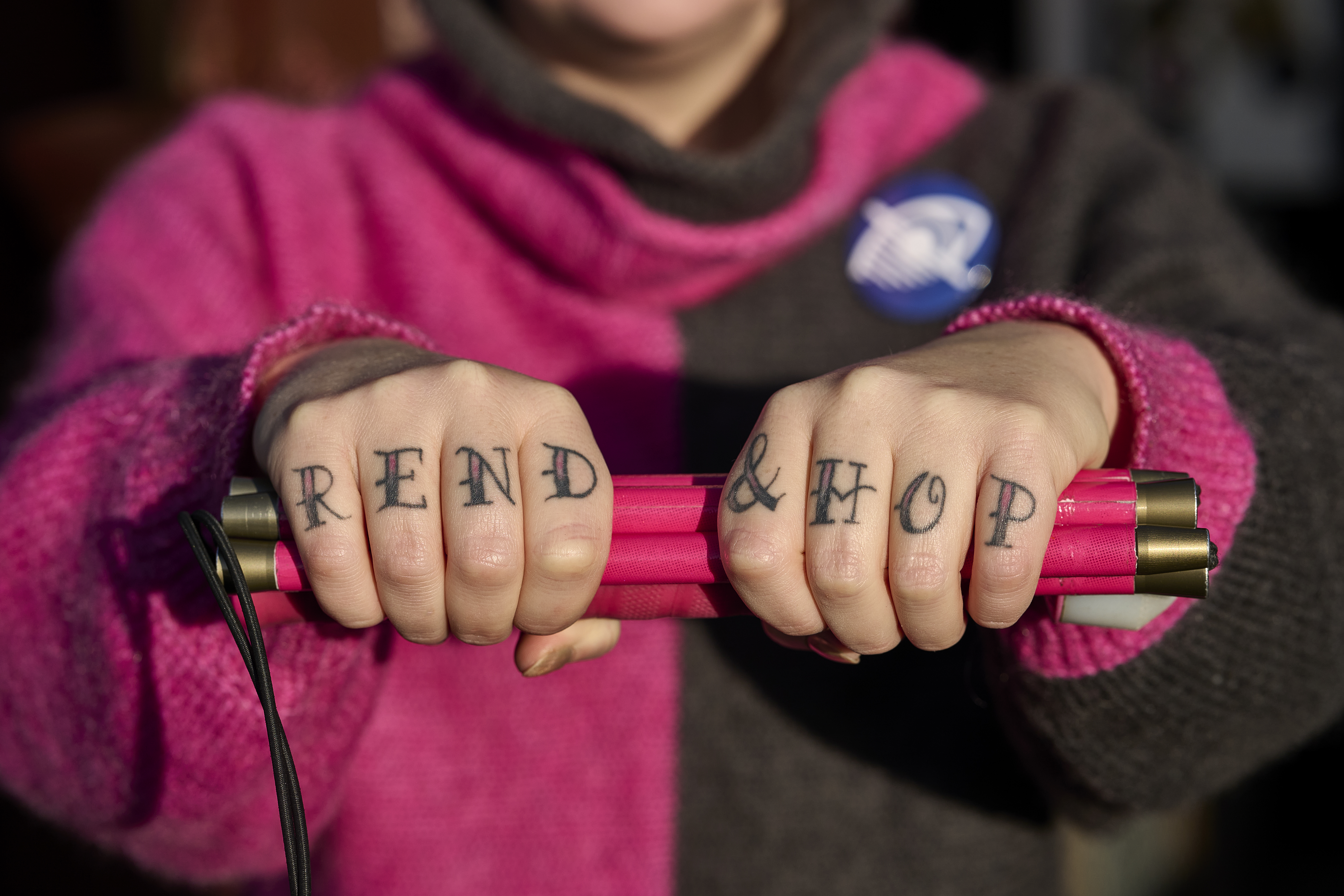 Foto af  Lucif Dalins hænder