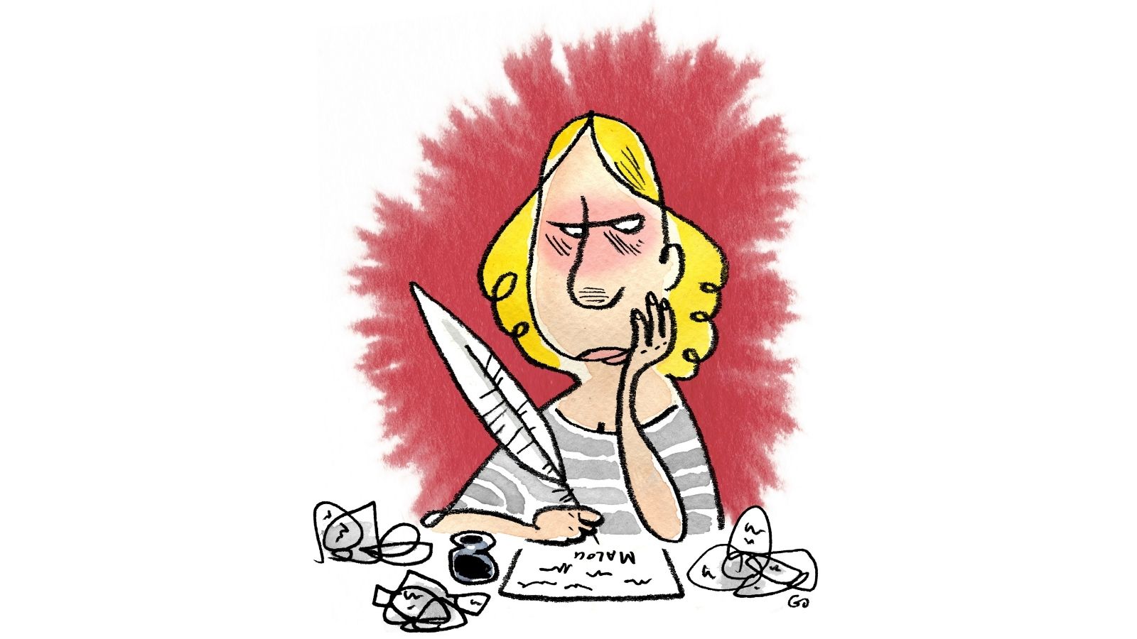 Malou Øver Sig På Sin Signatur Web