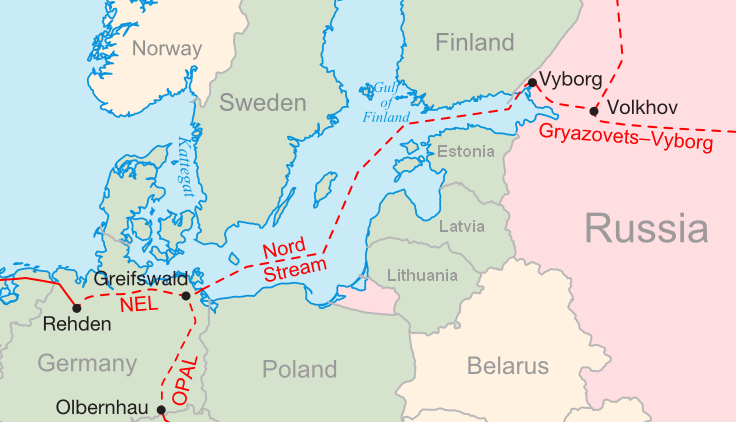 Nord Stream - kort