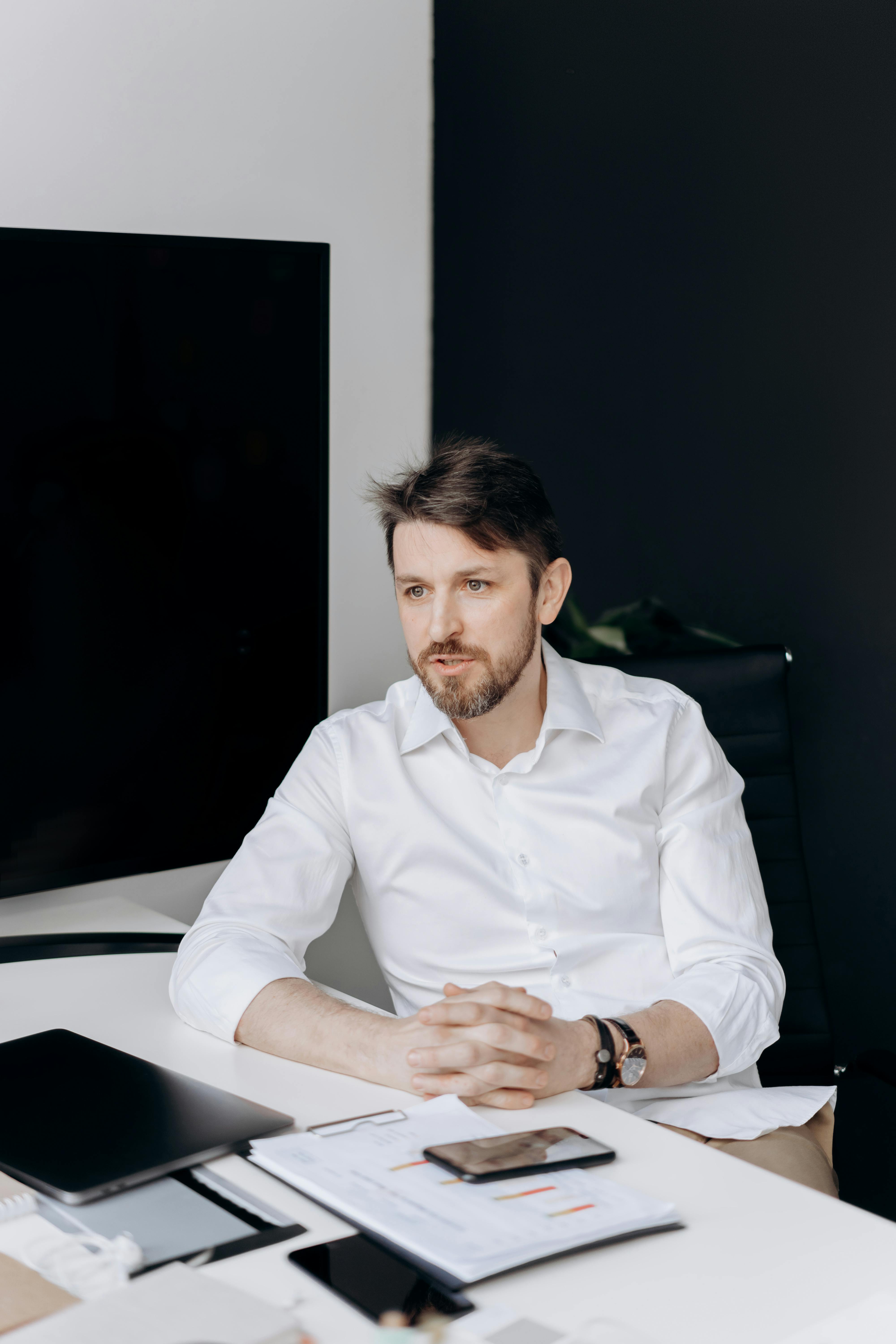 Person på kontorplads