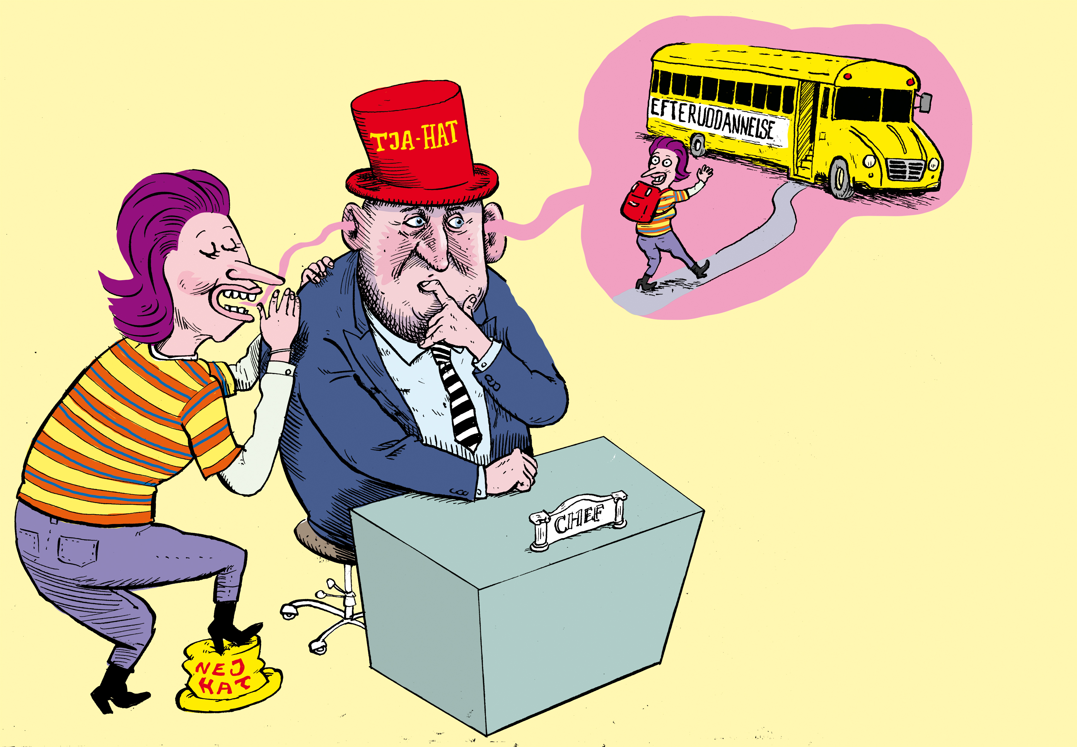 Tegning til guide om efteruddannelse