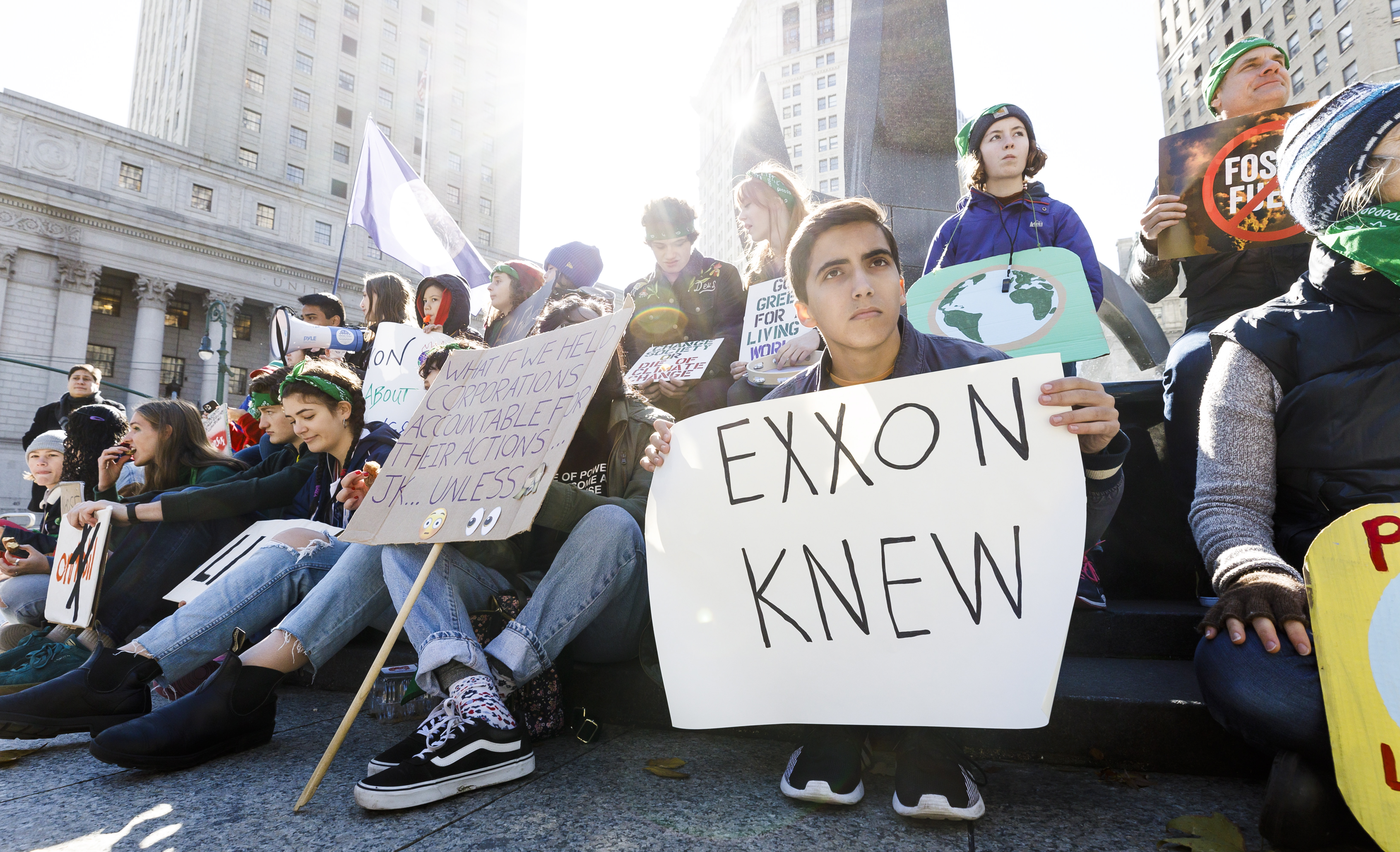 Klimaaktivister i demonstration mod Exxon
