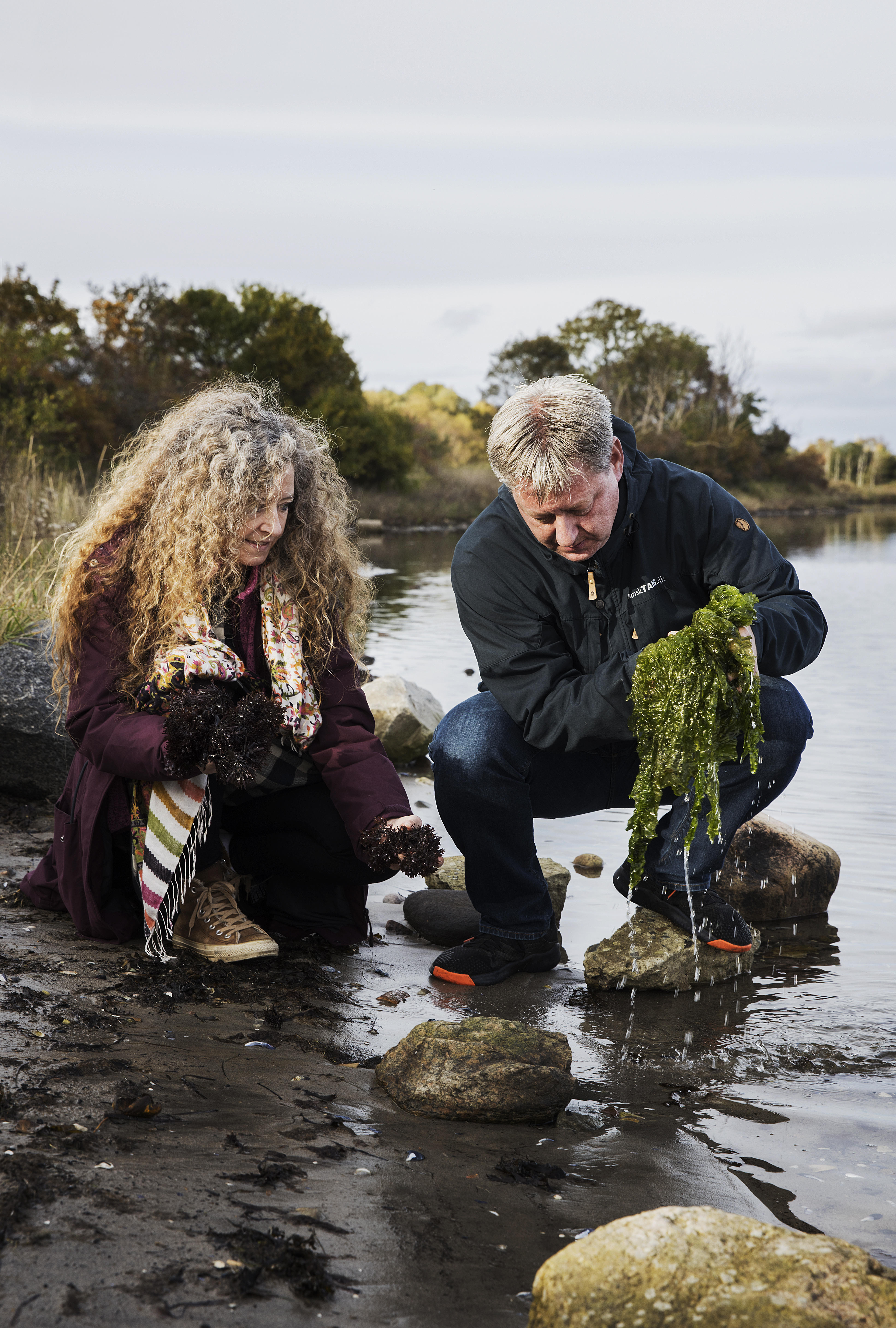 To mennesker kigger på tang
