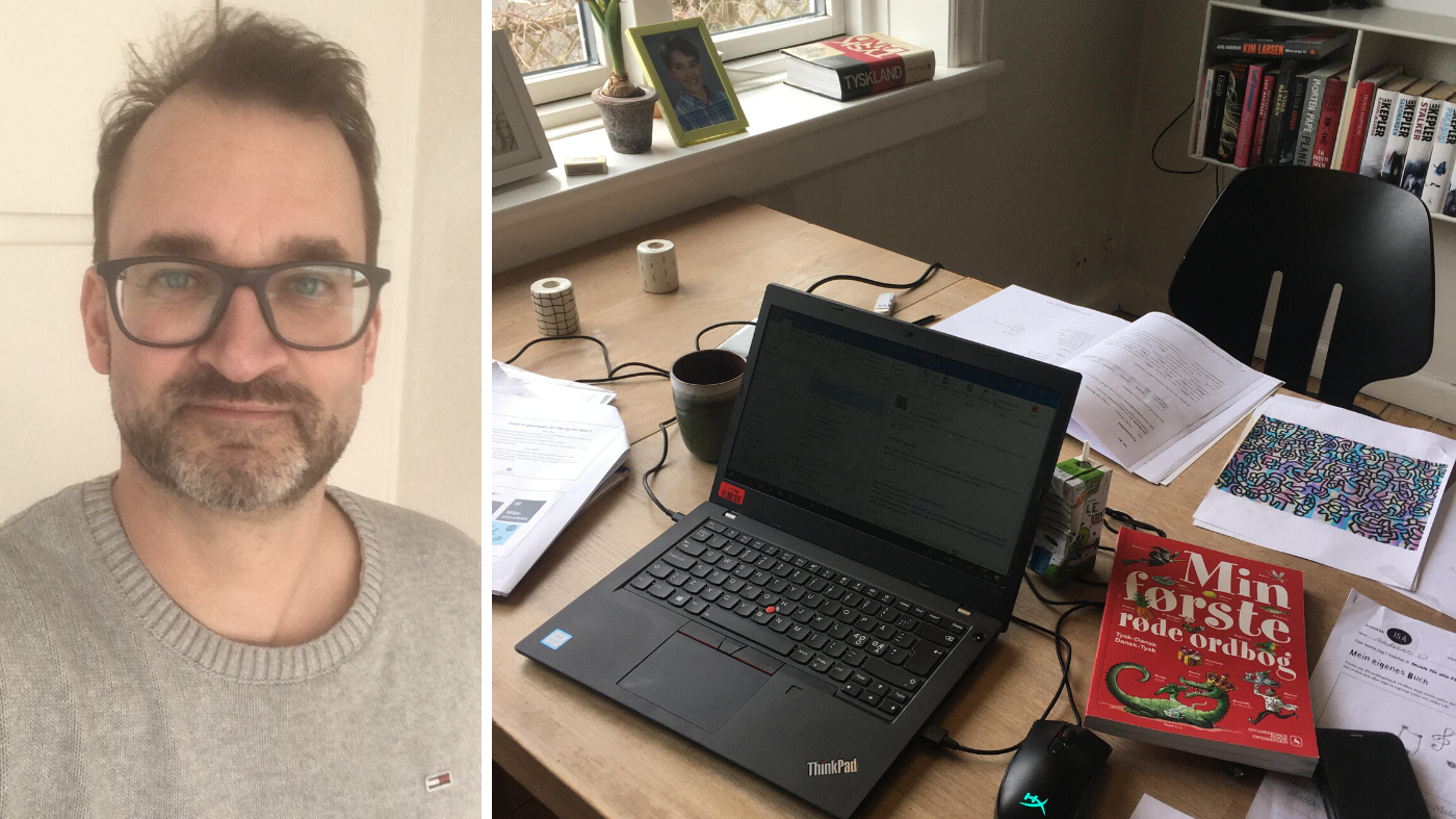 Klaus Odgaard Christensen og hjemmekontorpladsen