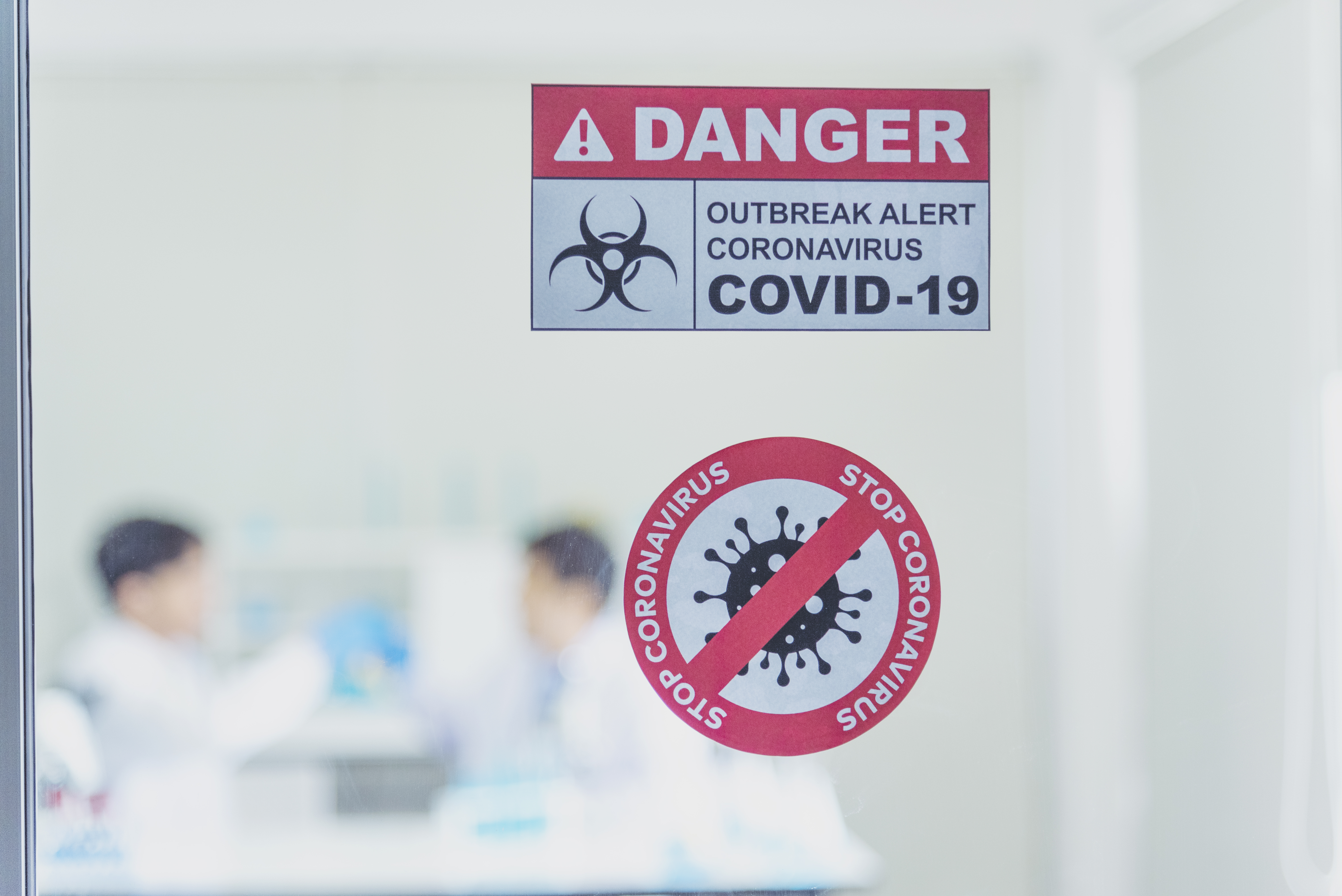 Advarselsskilt corona/covid-19