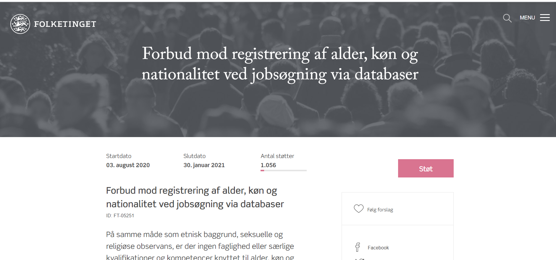 Forslag aldersdiskrimination bogerforslag alder jobsøgning