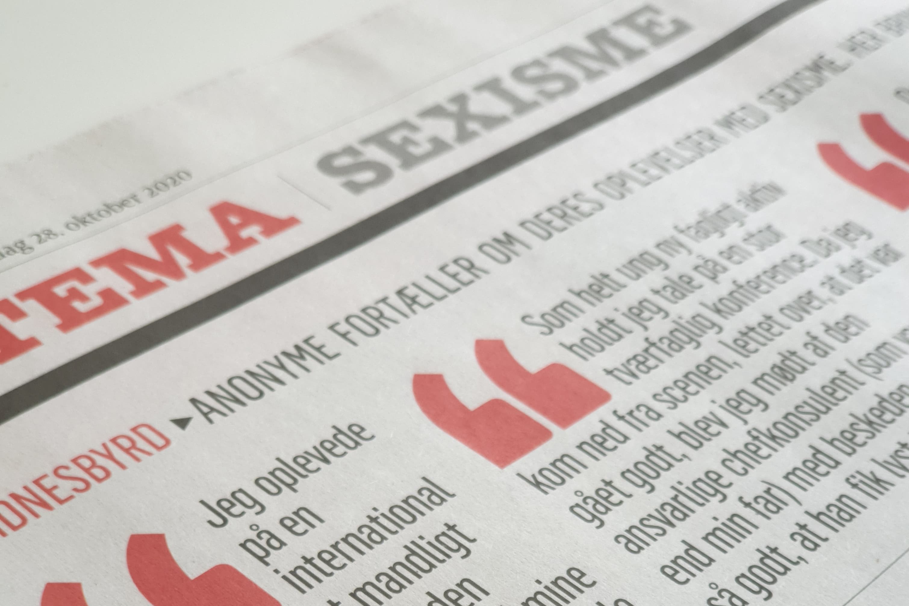 Sexisme tema Politiken