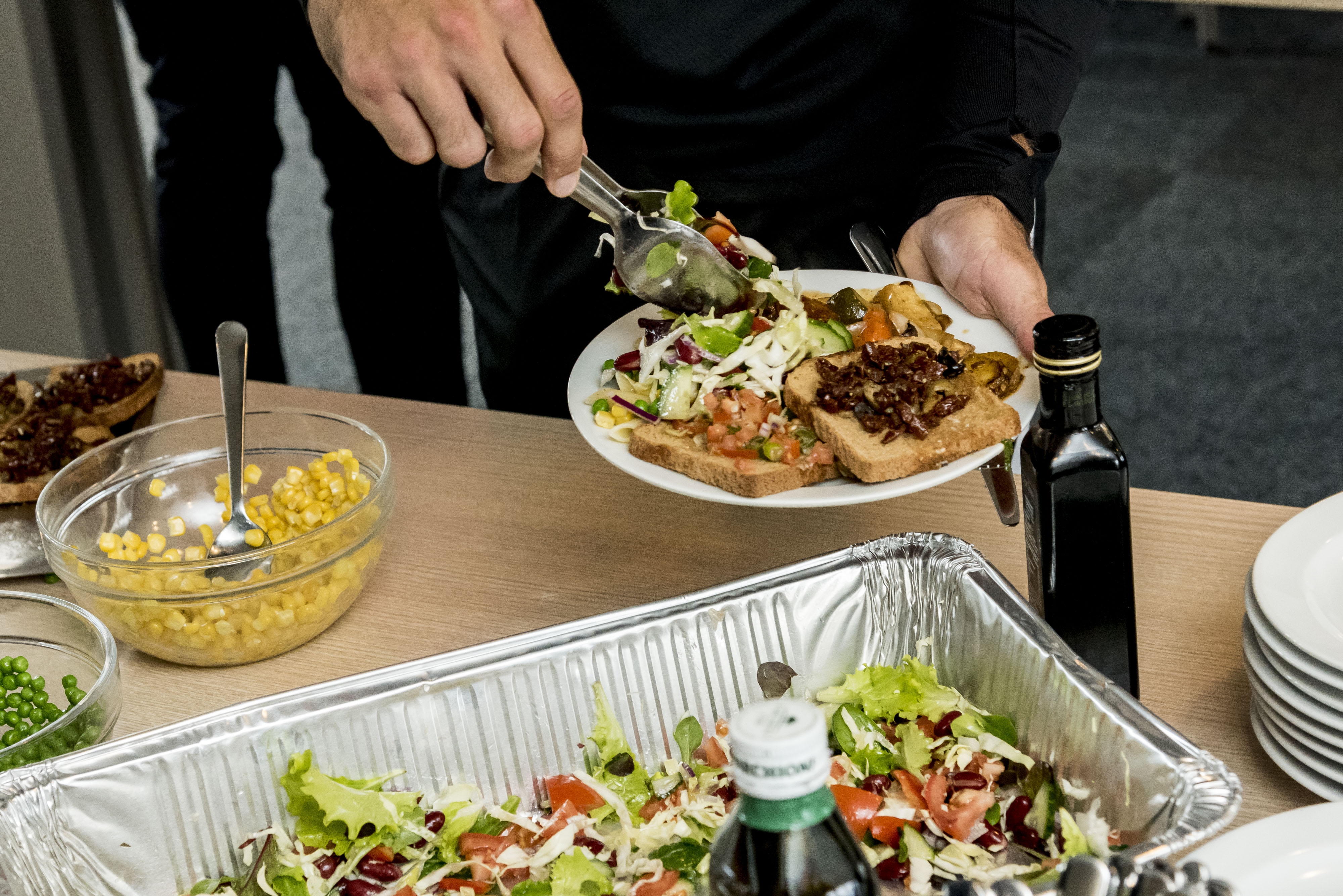 Vegetarmad, kantine, staten