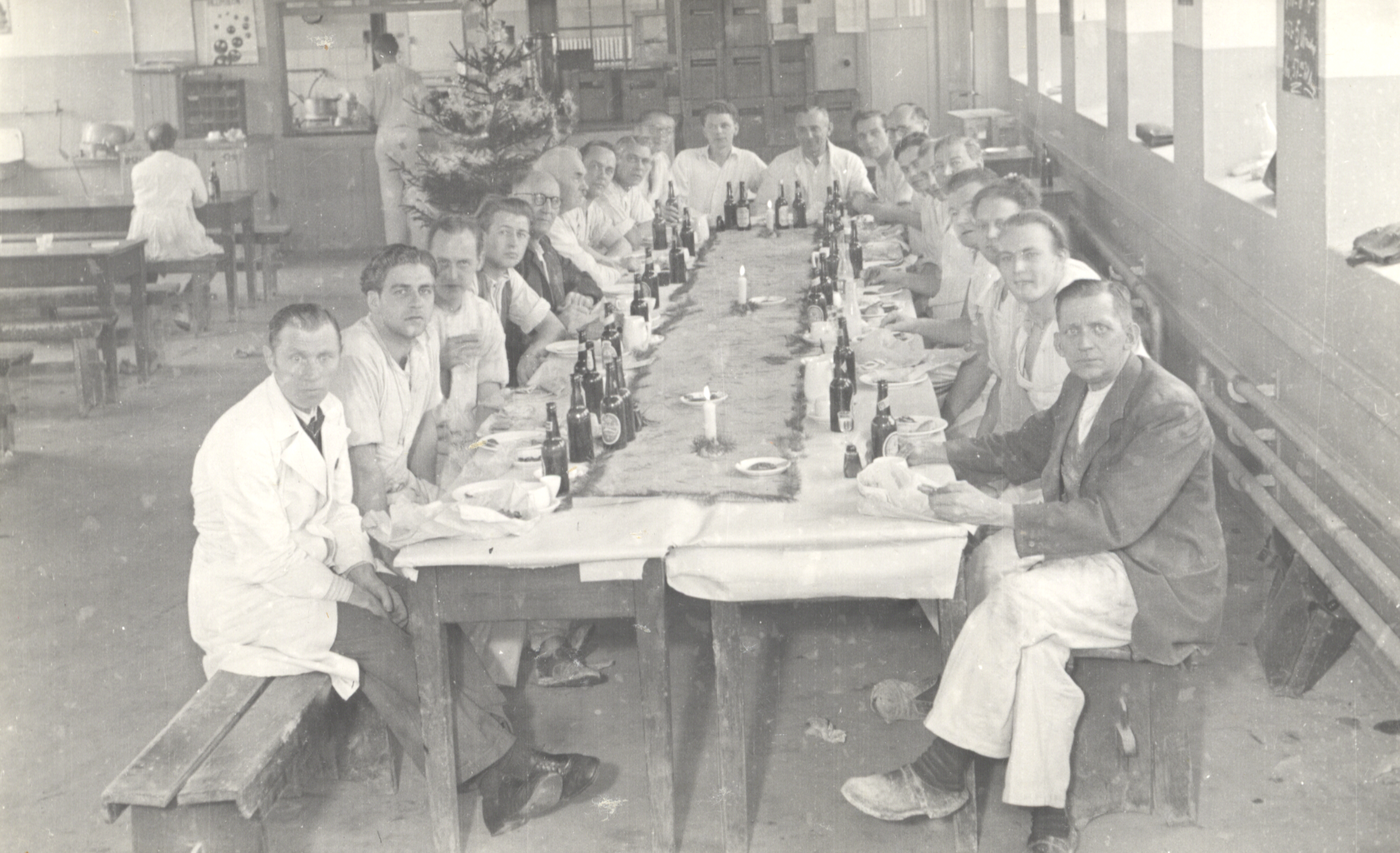 Foto af en juleefrokost på arbejdermuseet