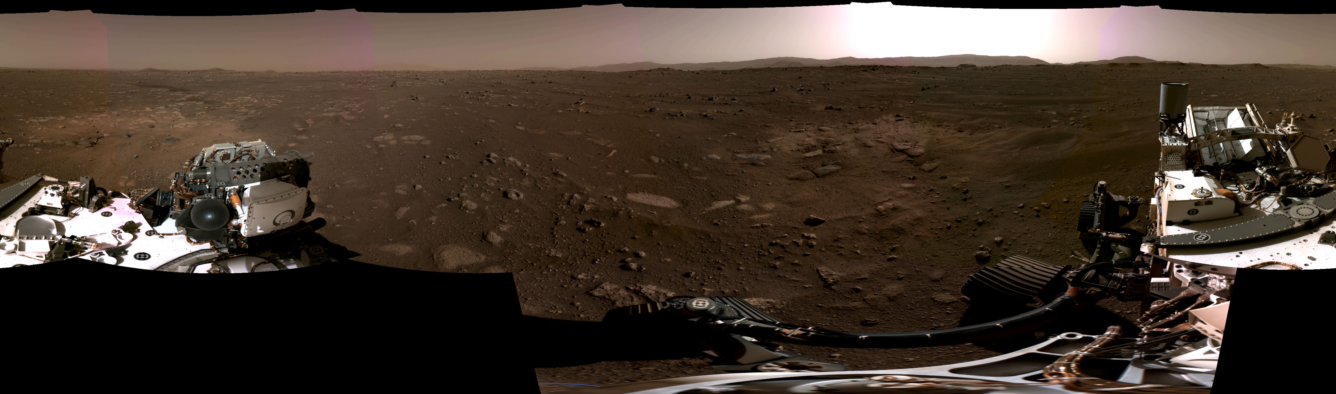 Et panoramabillede fra Mars´ overflade