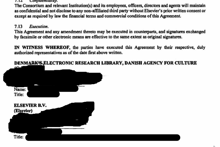 Foto af aftale med Elsevier