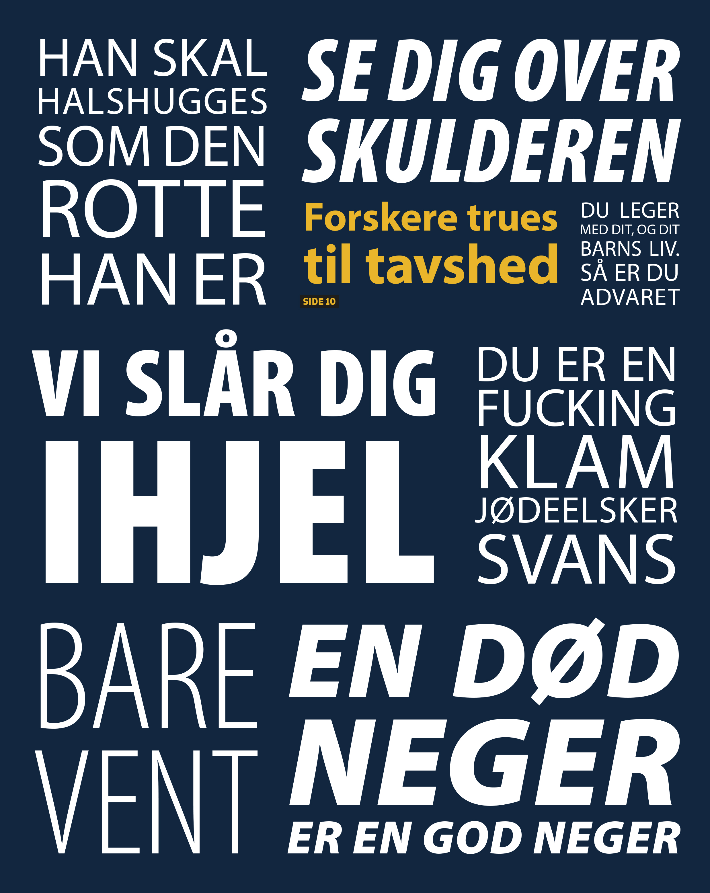 Illustration til forskere, der truer bliver  truet