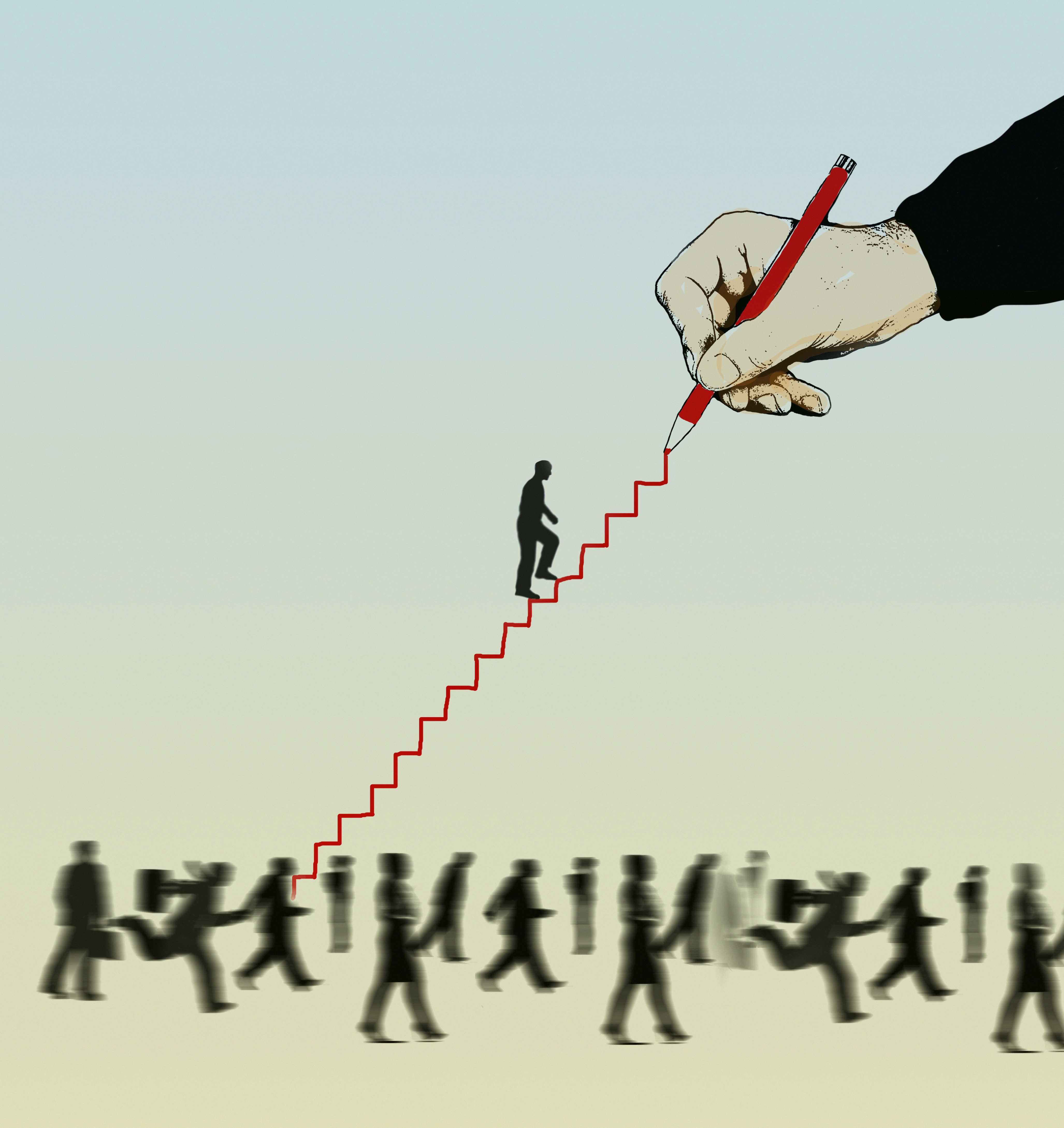 Illustration af forfremmelsesprogram