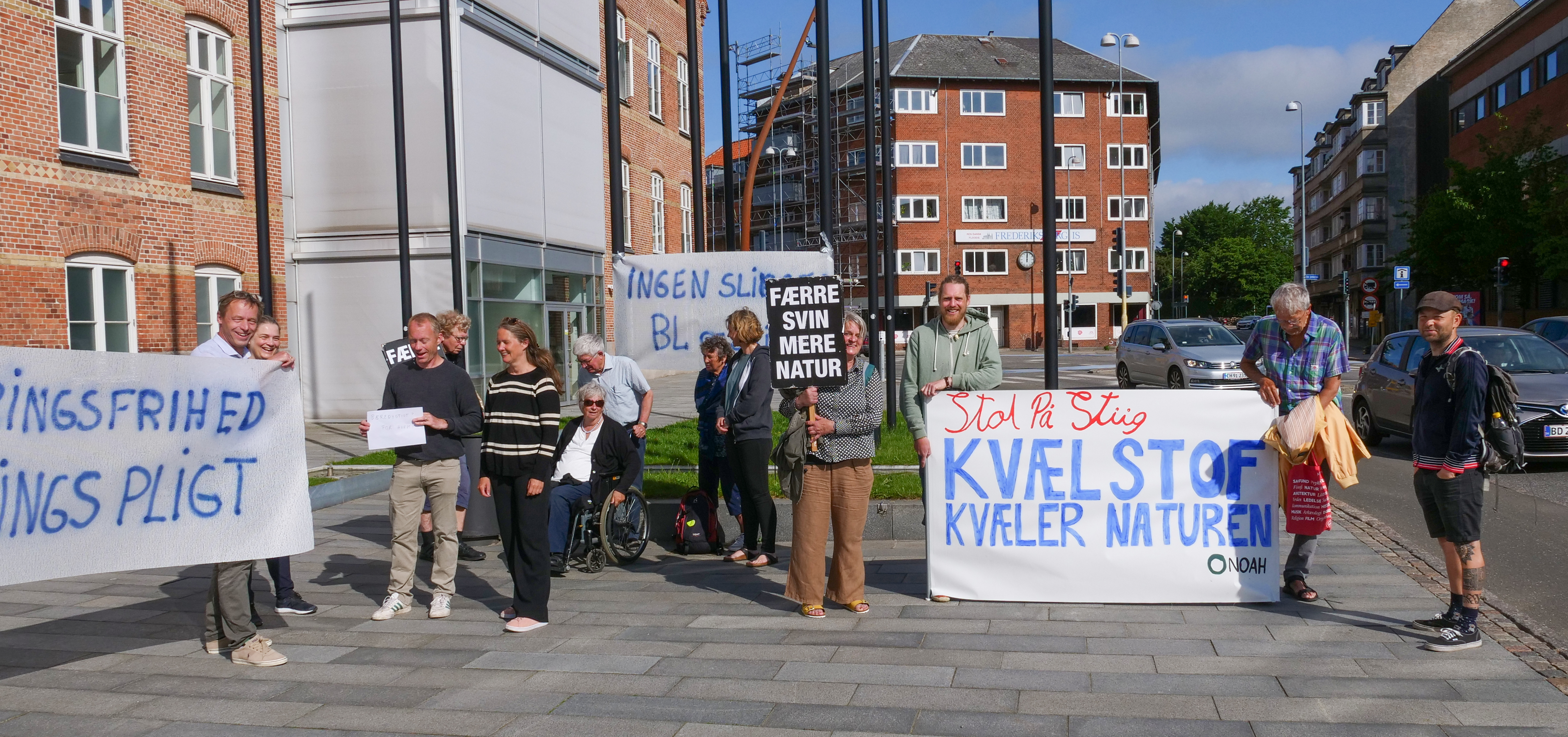 Foto af demonstration mod landbruget