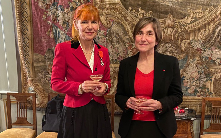 Hanne Leth Andersen og den franske ambassadør Caroline Ferrari