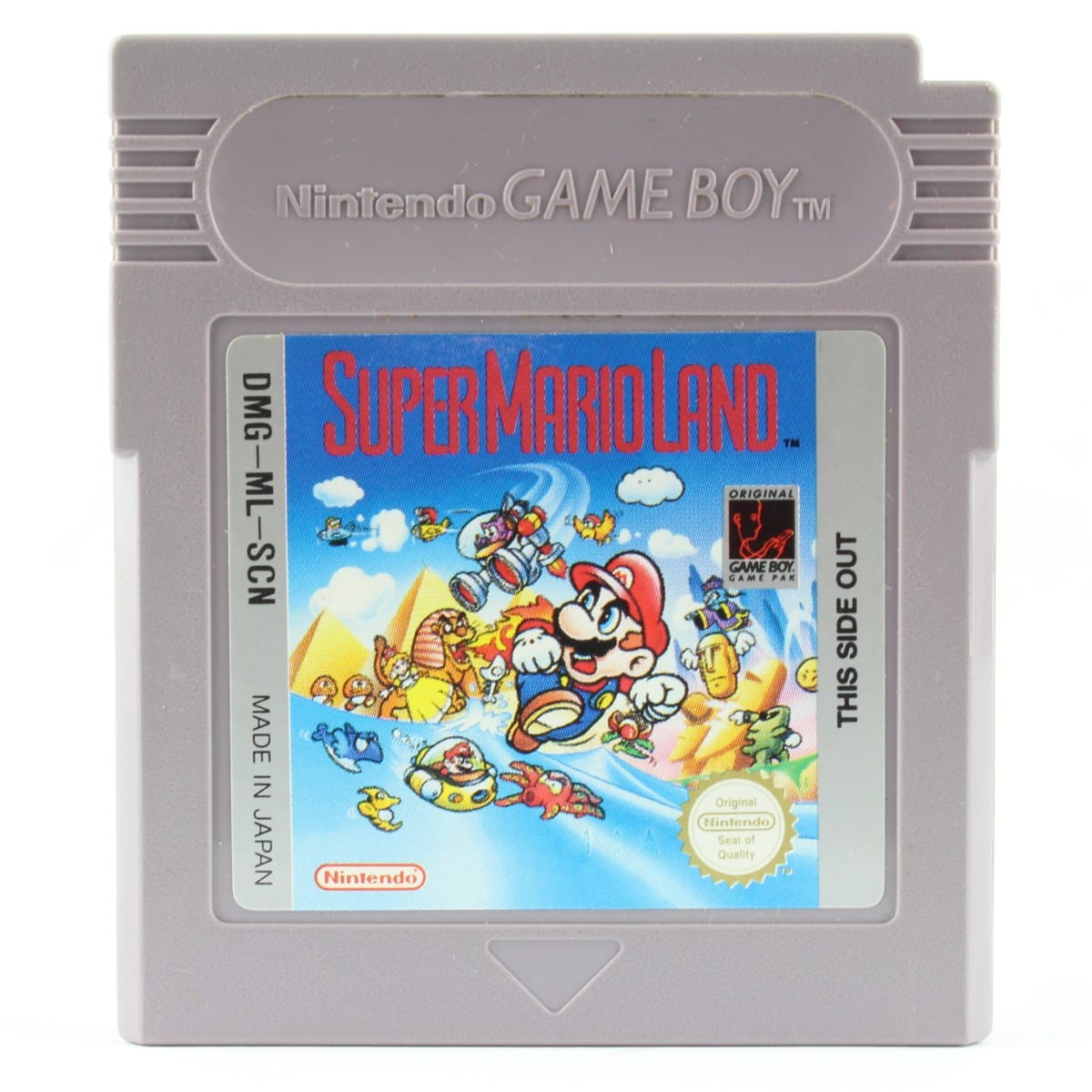 Nintendo Gameboy med Super Mario-spil på