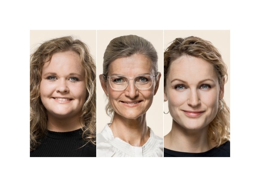 Foto af uddannelsesordførerne Astrid Carøe, Ulla Tørnæs og Pernille Skipper