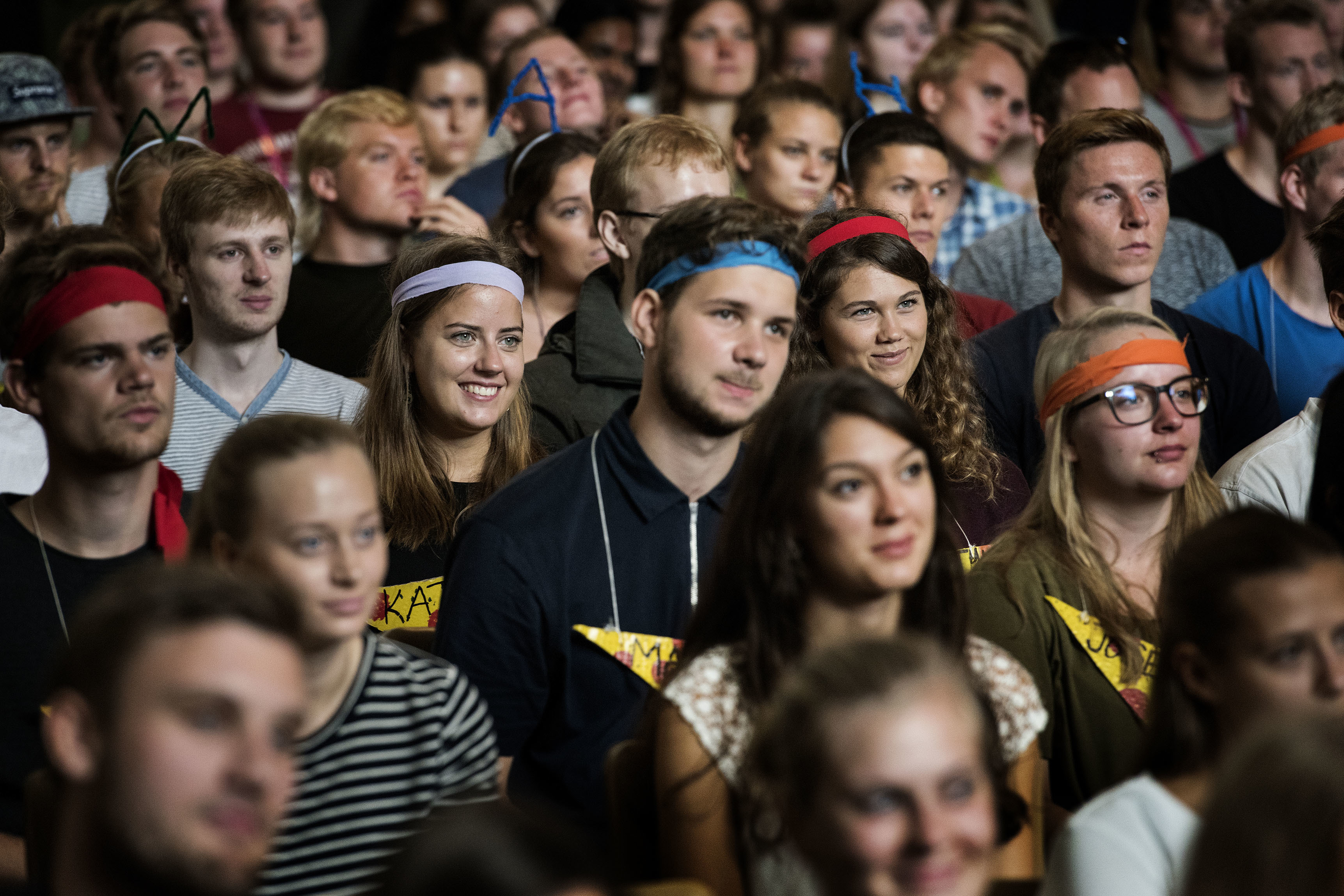 Studiestart på biologi på Aarhus Universitet, hvor de studerende blev budt velkommen i aulaen af dekanen for fakultetet Science and Technology. Det er dog langt fra alle, der siger ja tak til deres studieplads, viser nye tal. 