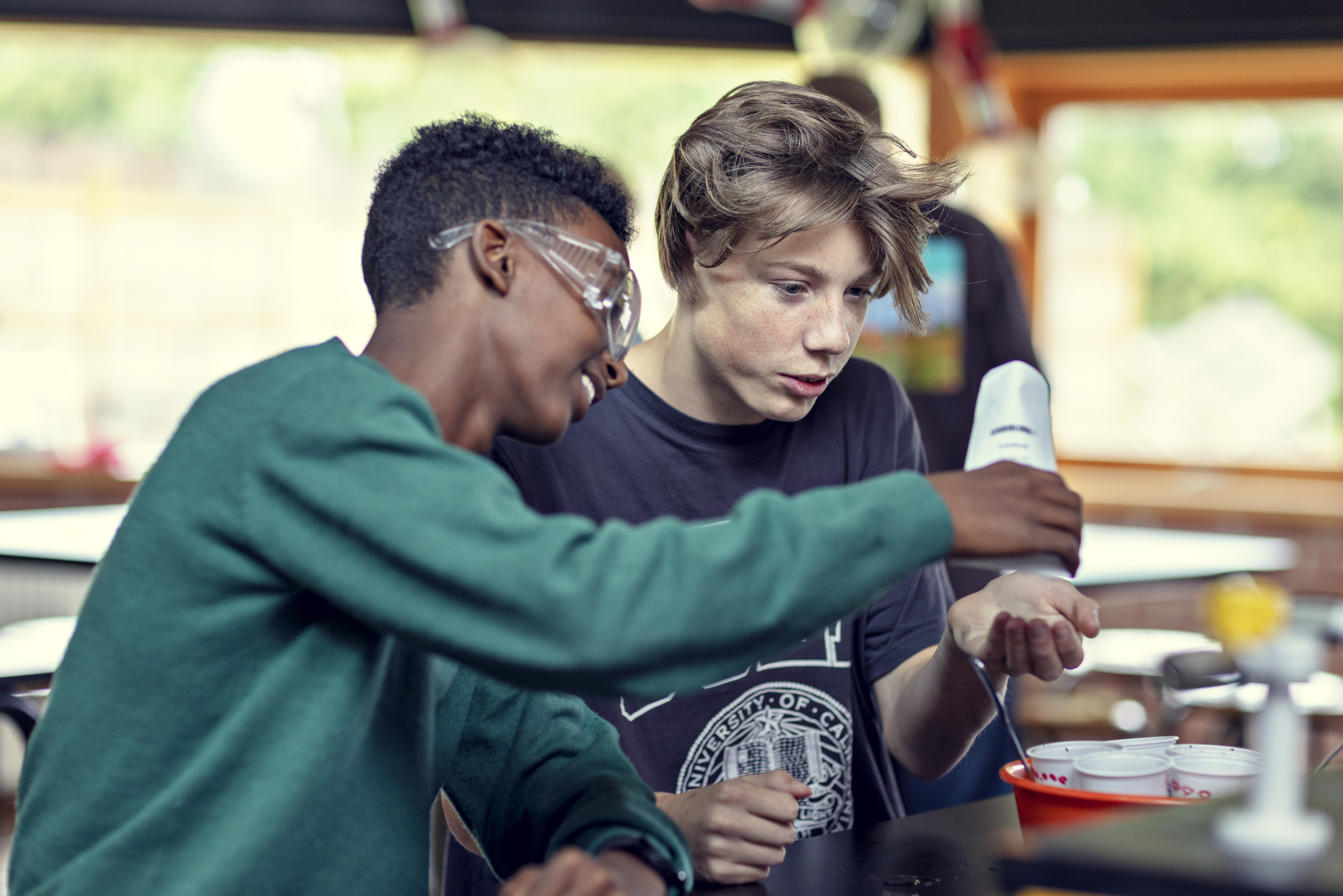 Nuftalem Kibrom og Carl Emil Heidel Was på Vipperød Skole