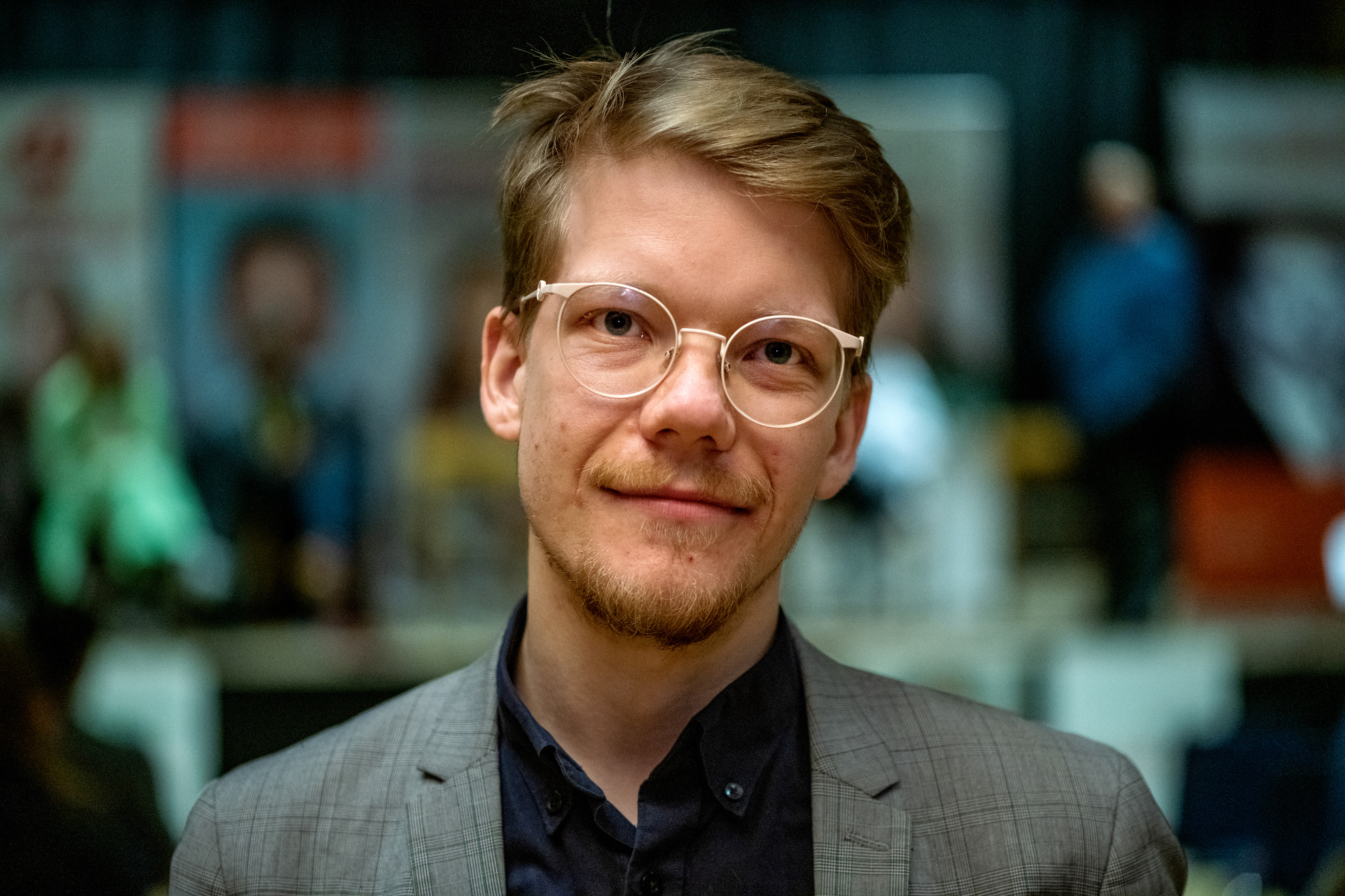 Tom Weinreich, formand for DM-studerende på DM-arrangeret vælgermøde i Aarhus 19. oktober 2022 