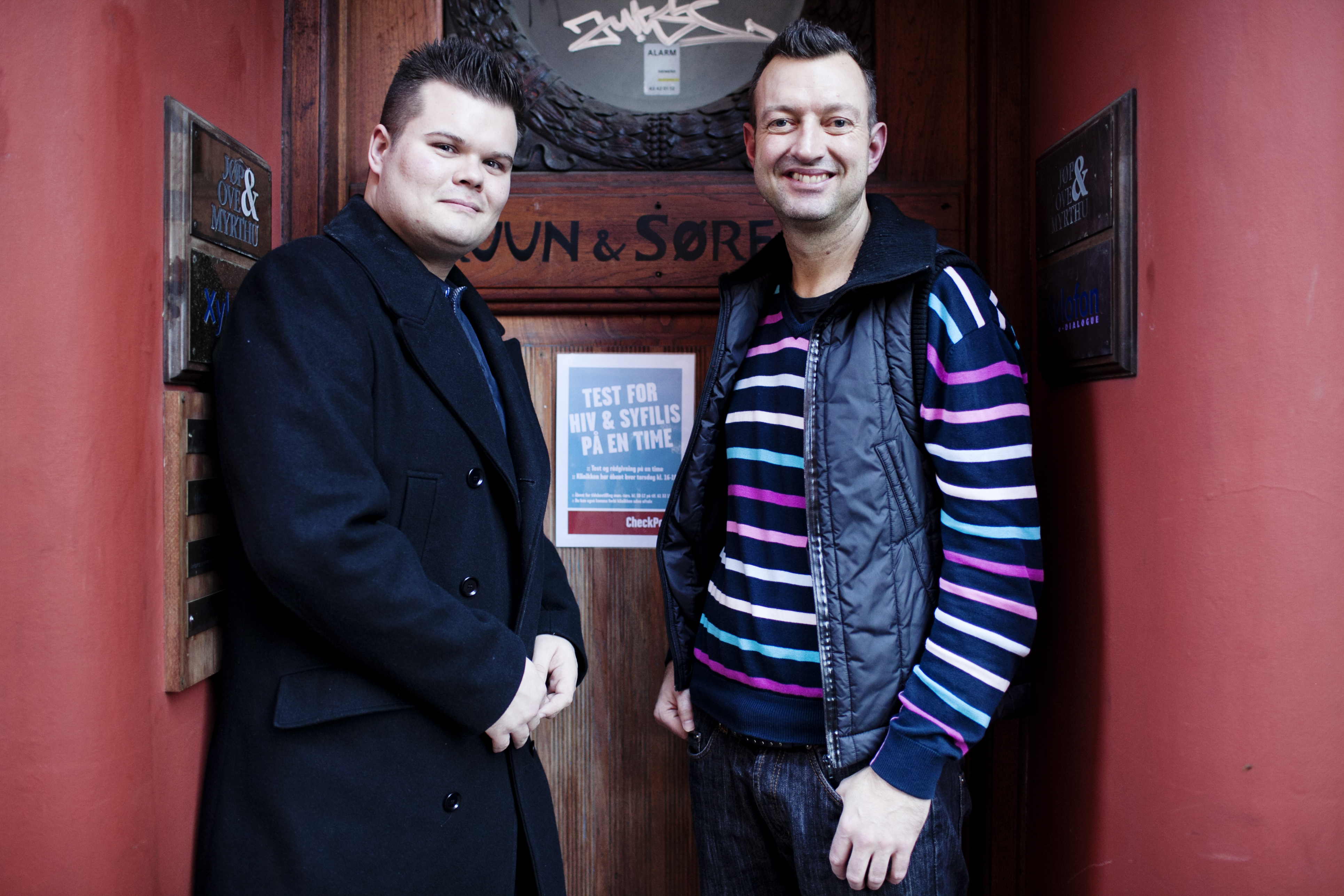 Rådgiver Thomas Christensen og projektleder Per Slaaen Kaye ved Checkpoint-klinikken i Århus