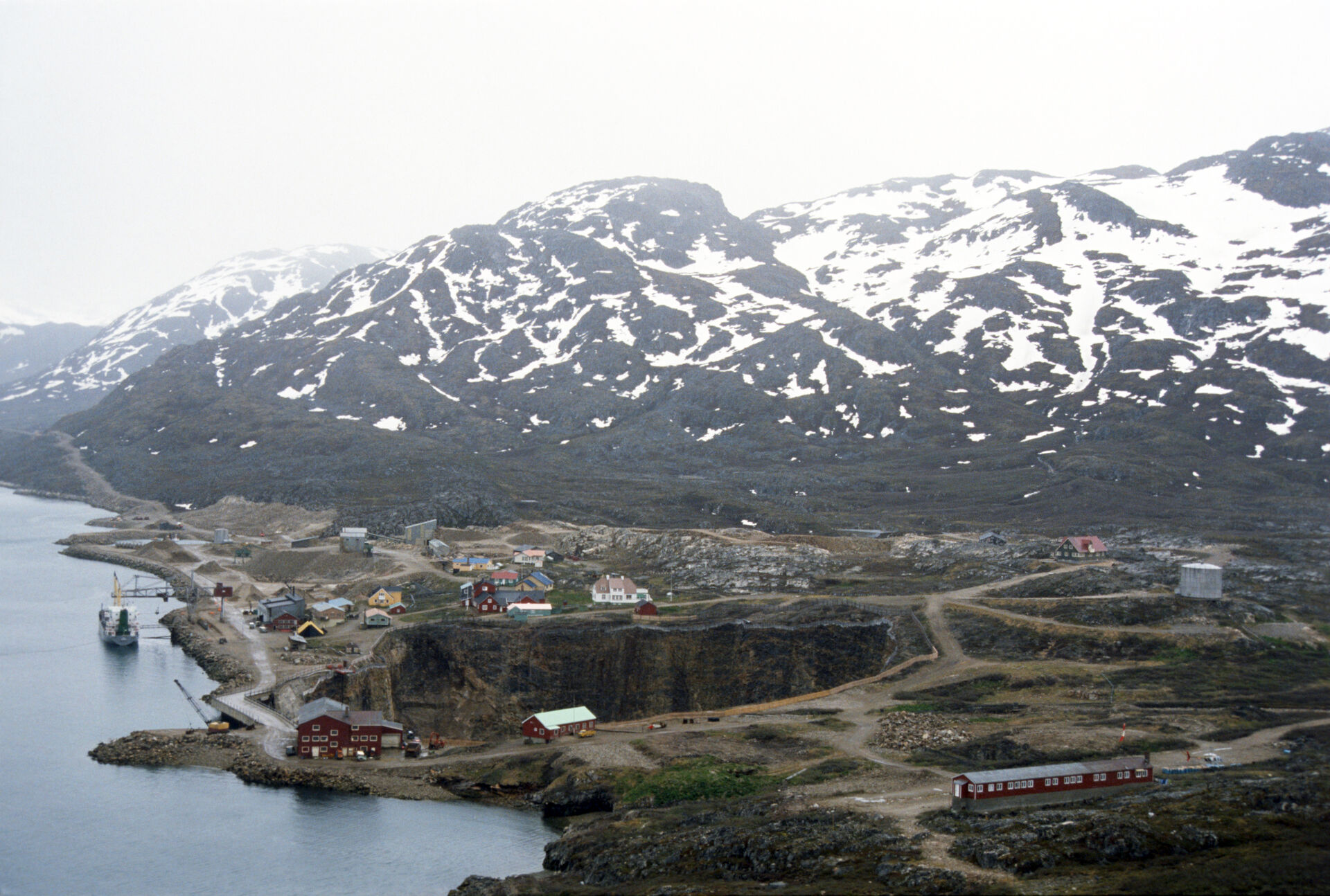 Kryolitminen ved Ivittuut/Ivigtut i Grønland i 1986.
