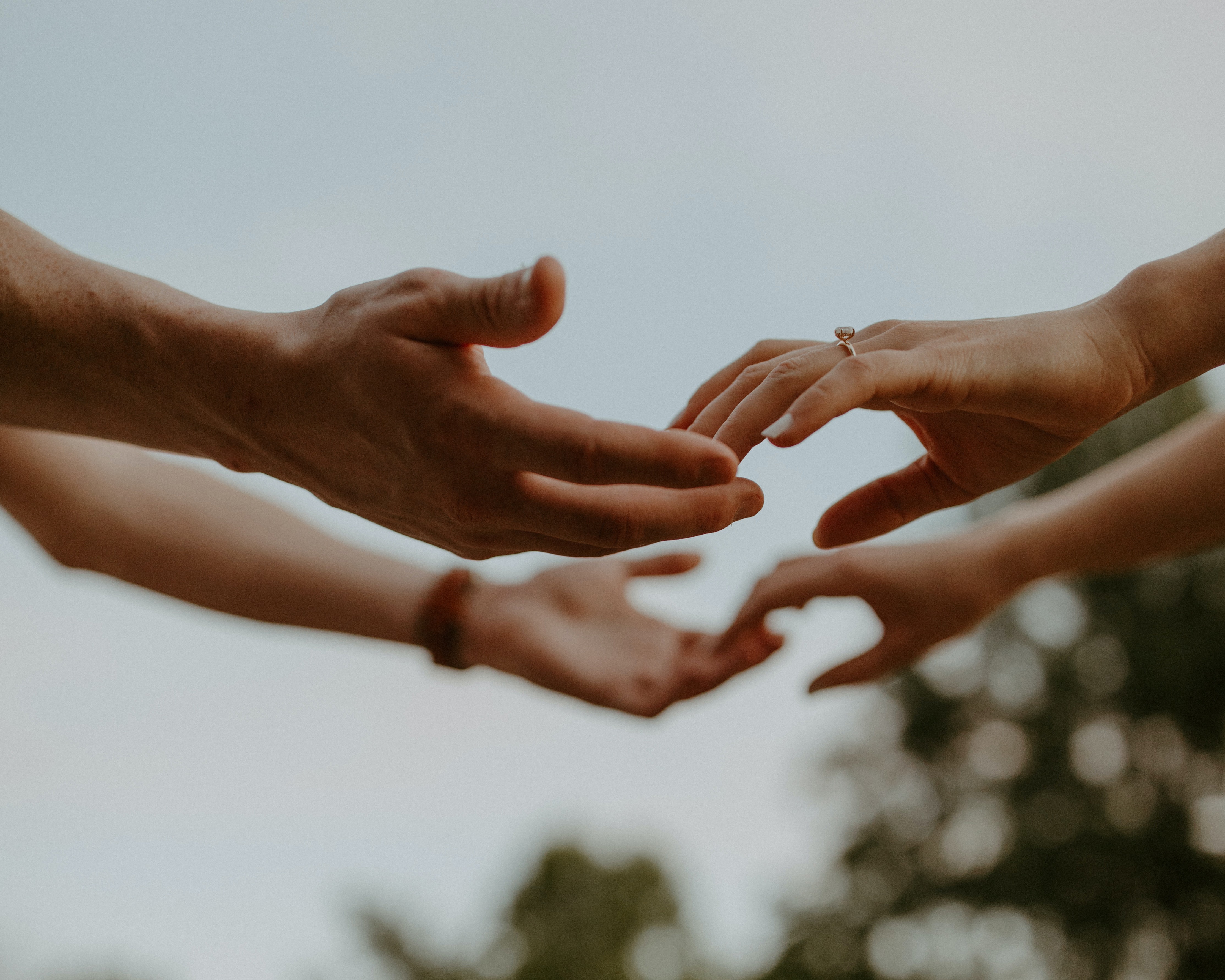Helping Hands Back From Stress