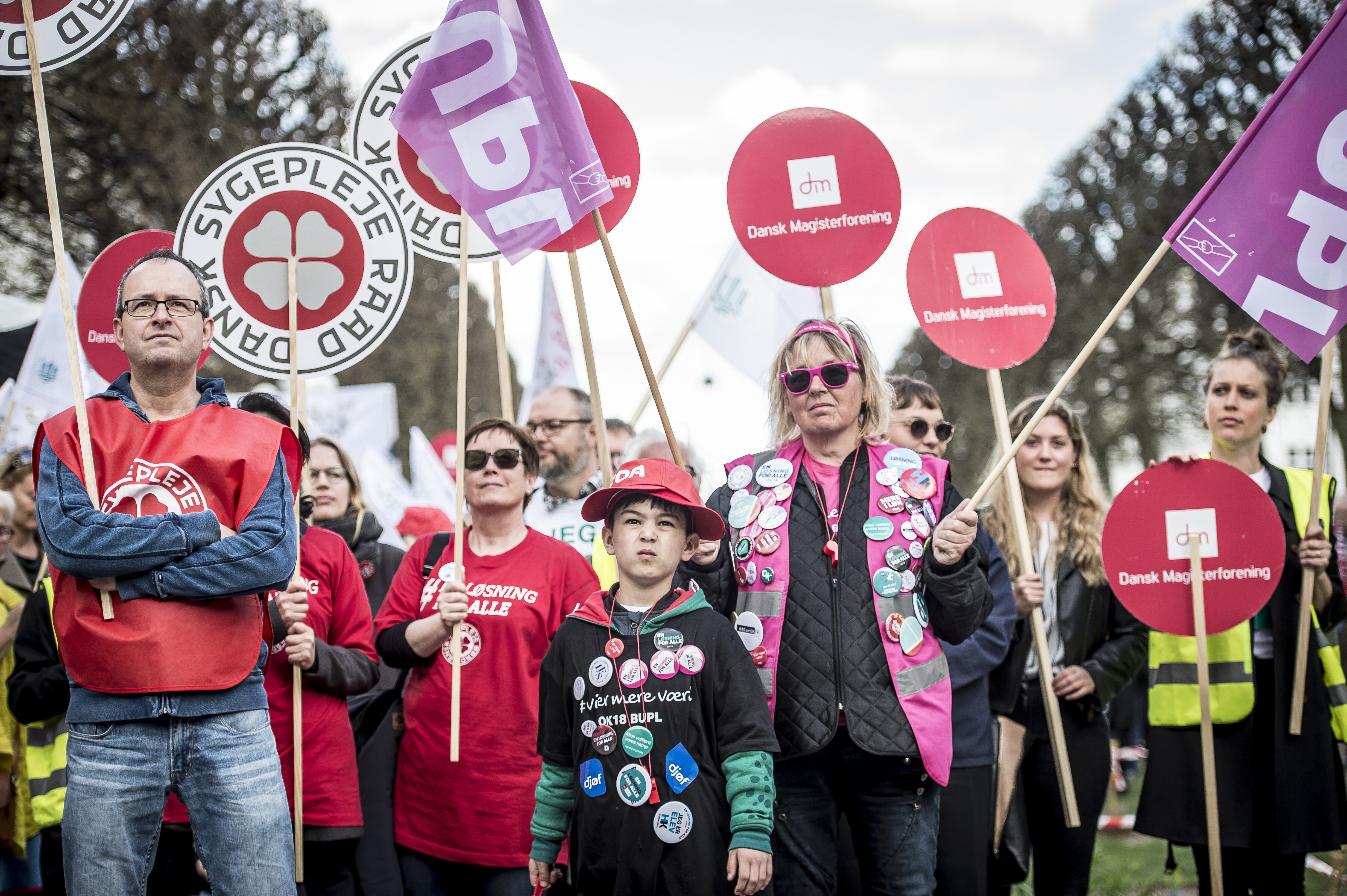 Demonstration under OK18-forhandlingerne