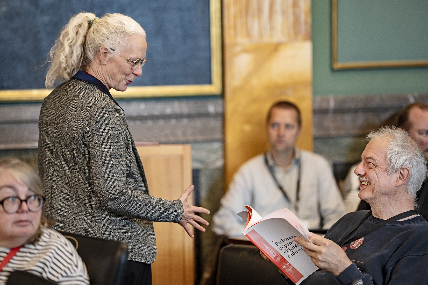 Susanne Ditlevsen, præsident for Videnskabernes Selskab og Nobelprisvinder Morten Meldal fra Københavns Universitet i snak om rapporten
