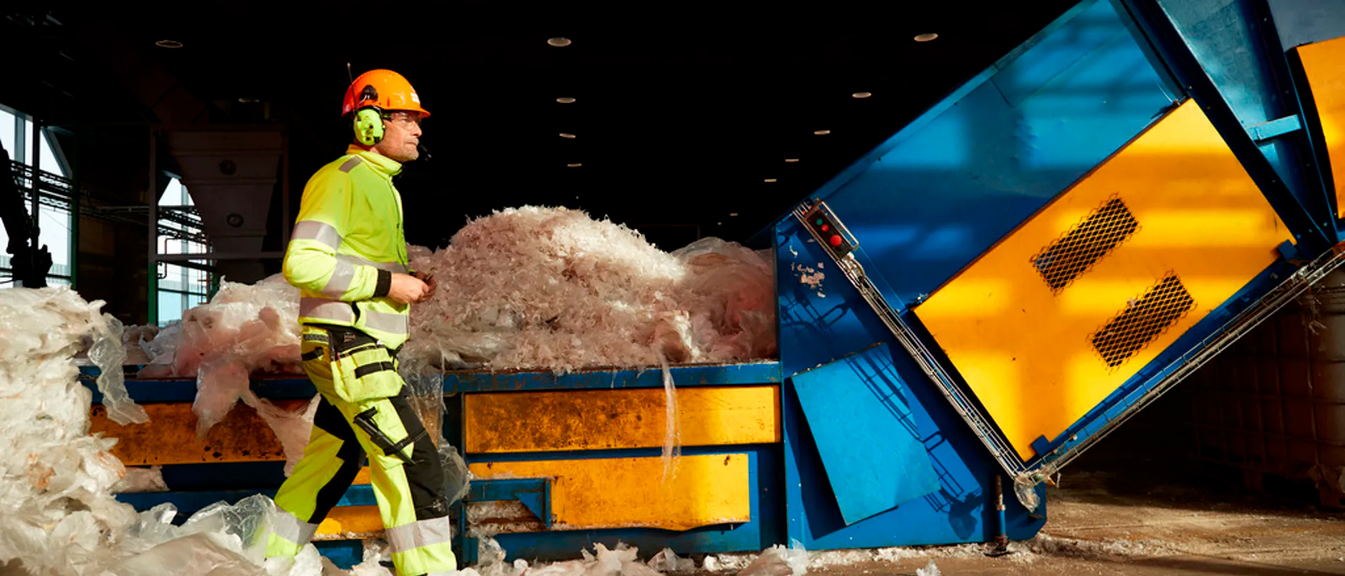 Plastsortering ved Stena Recycling