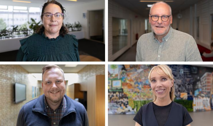 Gry Segoli (øverst til venstre), Lars Plauborg Pedersen (øverst til højre),  René Kirk Johansen (nederst til venstre), Lene Krogstrup Jakobsen (nederst til højre)