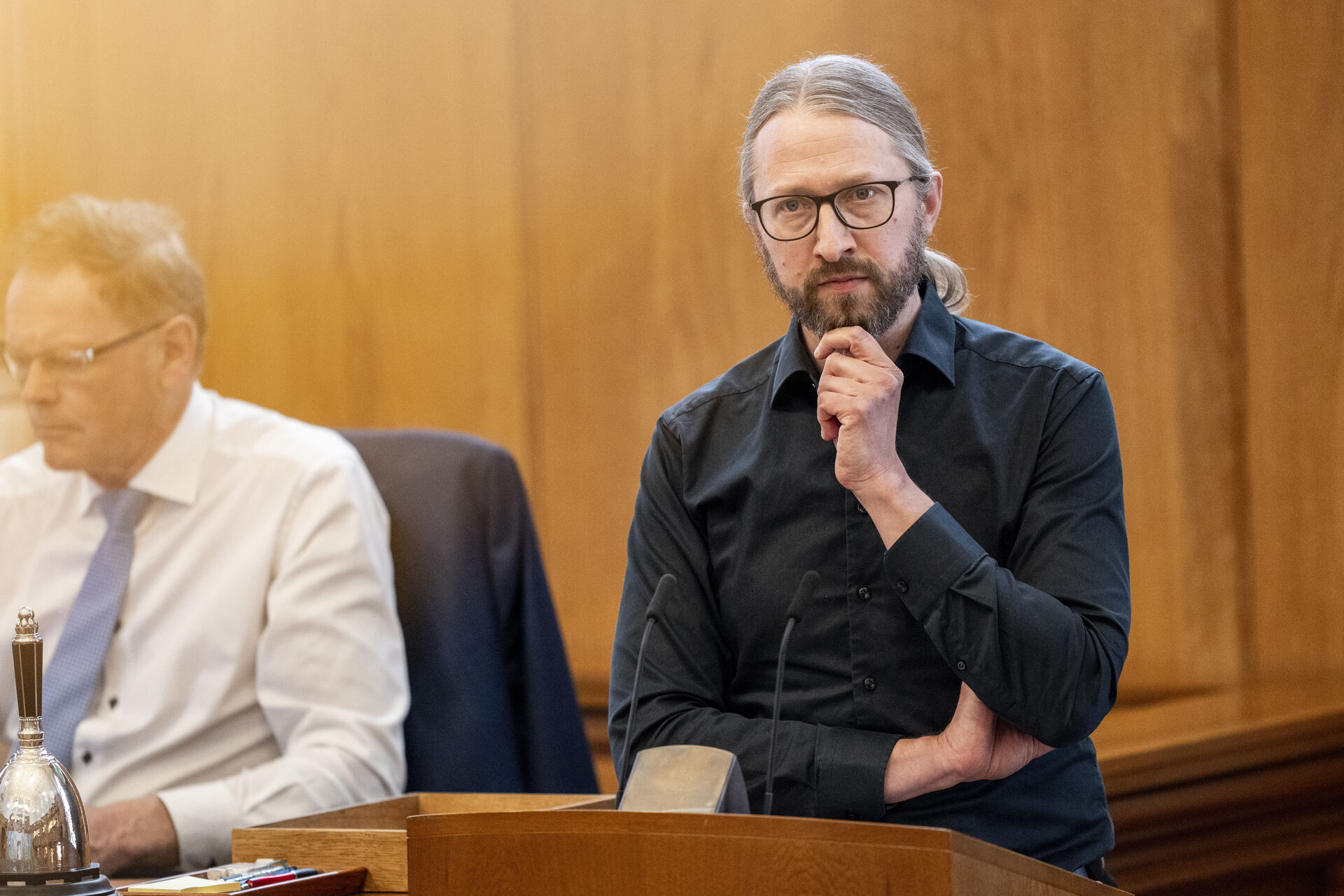 Stinus Lindgren (RV) på talerstolen i Folketinget