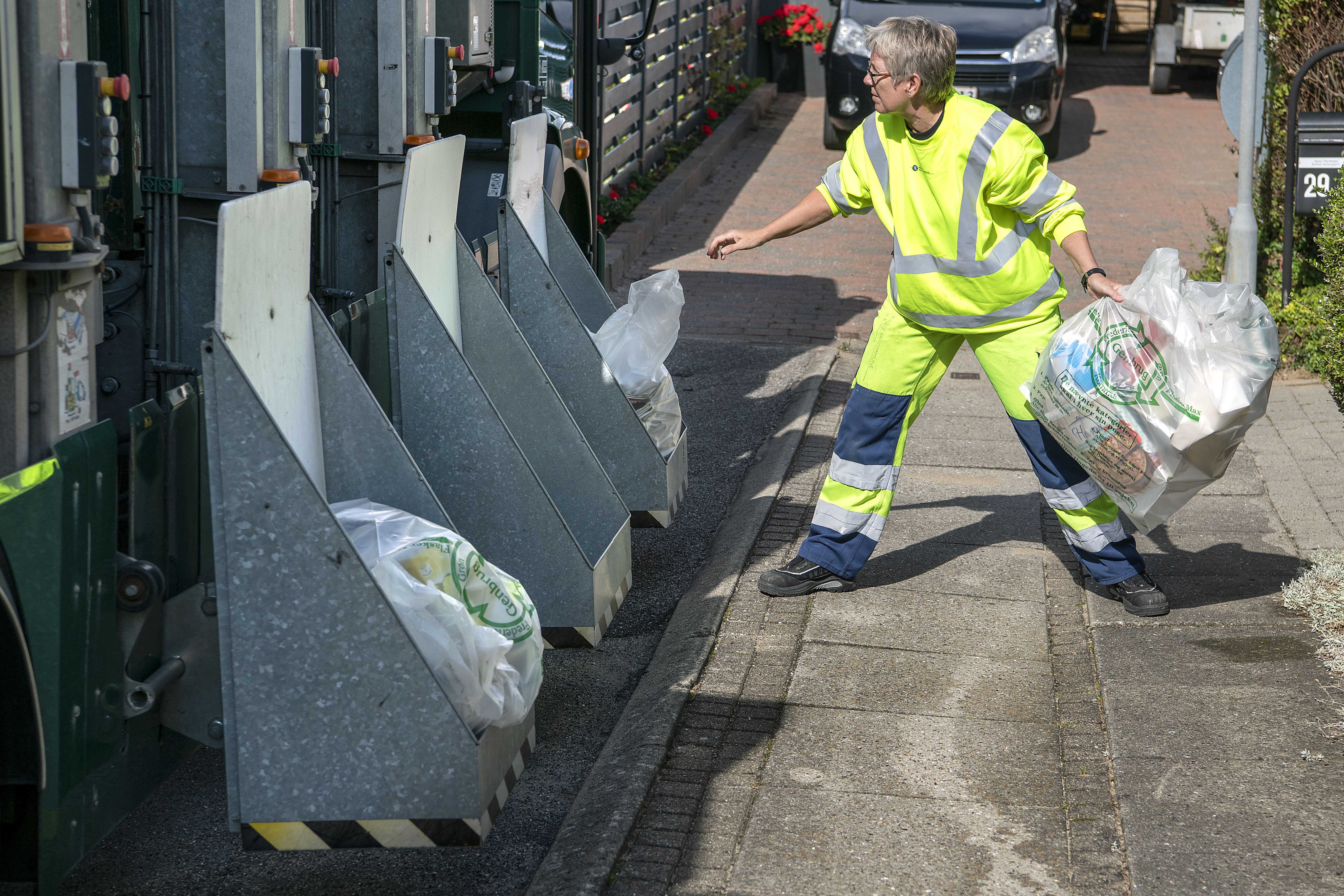 Affaldssortering containere