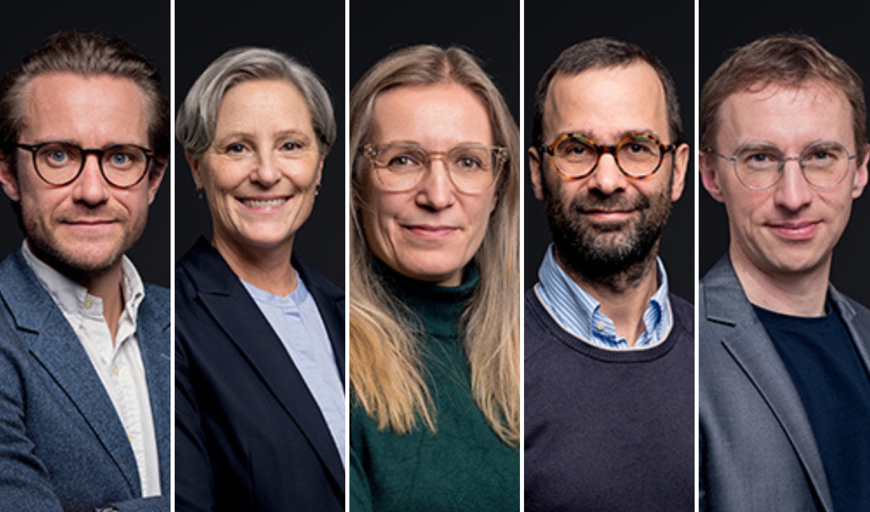 Fra venstre ses Andreas Hougaard Laustsen-Kiel, Cecilia Høst Ramlau-Hansen, Ingvild Bode, Albert Schliesser og Morten Mattrup Smedskjær